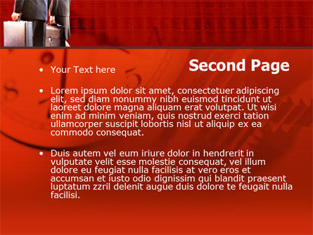 Templat PowerPoint Bisnis Wanita Bisnis Pria, Slide 2, 00345, Konsep Bisnis — PoweredTemplate.com