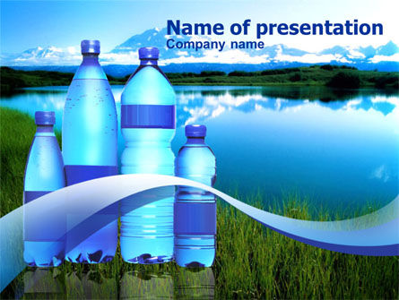 Bottled Mineral Water PowerPoint Template, 00378, Food & Beverage — PoweredTemplate.com