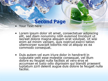 Modèle PowerPoint de montagne fraiche, Diapositive 2, 00385, Nature / Environnement — PoweredTemplate.com