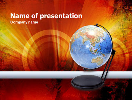 Plantilla de PowerPoint - globo en el rojo oscuro, Gratis Plantilla de PowerPoint, 00396, Education & Training — PoweredTemplate.com