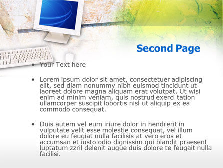 Office Working Place PowerPoint Template, Slide 2, 00402, Technology and Science — PoweredTemplate.com