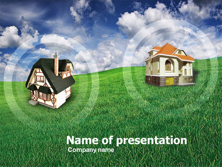 Country Cottages PowerPoint Template, Free PowerPoint Template, 00407, Business — PoweredTemplate.com