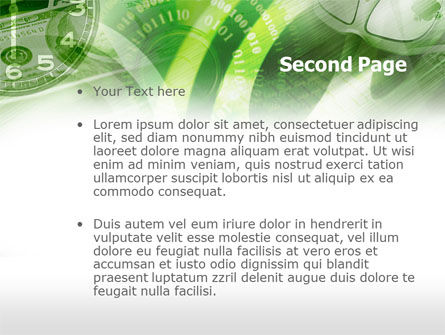 Plantilla de PowerPoint - gestión del tiempo en verde, Diapositiva 2, 00412, Finanzas / Contabilidad — PoweredTemplate.com