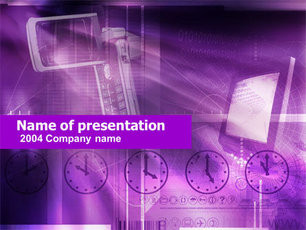 Tv Station PowerPoint Template, Gratis PowerPoint-sjabloon, 00417, Telecommunicatie — PoweredTemplate.com