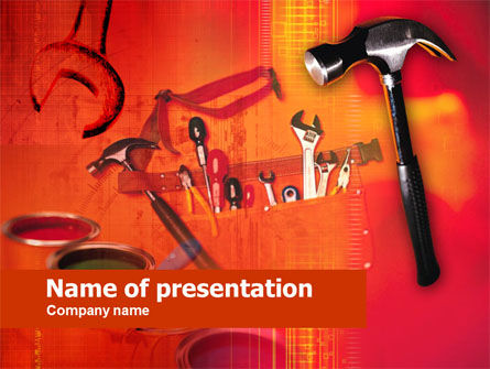 Modelo do PowerPoint - ferramentas e instrumentos, Grátis Modelo do PowerPoint, 00429, Utilitários/Indústria — PoweredTemplate.com