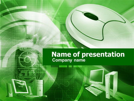 Computer Parts PowerPoint Template, Free PowerPoint Template, 00449, Technology and Science — PoweredTemplate.com