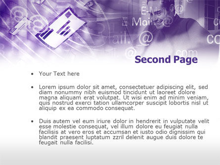 E-mail Communication Free PowerPoint Template, Slide 2, 00454, Telecommunication — PoweredTemplate.com