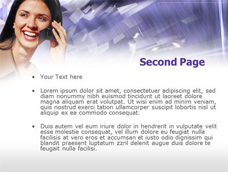 Modèle PowerPoint gratuit de femme d'affaires parlant, Diapositive 2, 00459, Business — PoweredTemplate.com