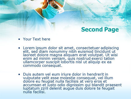 파워포인트 템플릿 - 수술 절차, 슬라이드 2, 00478, 의학 — PoweredTemplate.com