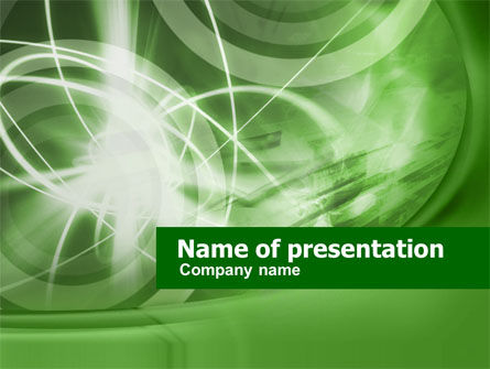 Green Lights Abstract PowerPoint Template, Free PowerPoint Template, 00493, Abstract/Textures — PoweredTemplate.com