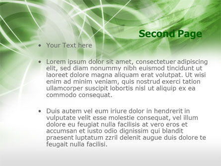 파워포인트 템플릿 - 녹색 불빛이 추상화, 슬라이드 2, 00493, 추상/직물 — PoweredTemplate.com