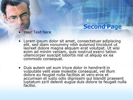 Plantilla de PowerPoint - hombre de negocios pensamiento, Diapositiva 2, 00498, Conceptos de negocio — PoweredTemplate.com