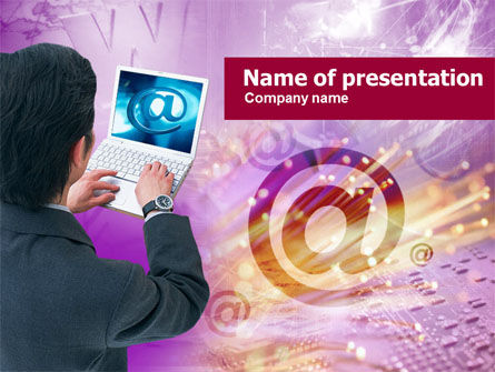 Internet User Free PowerPoint Template, Free PowerPoint Template, 00518, Telecommunication — PoweredTemplate.com