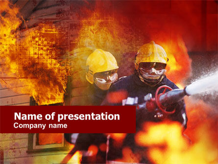 Feuer bekämpfen Kostenlose PowerPoint Vorlage, Kostenlos PowerPoint-Vorlage, 00544, Karriere/Industrie — PoweredTemplate.com