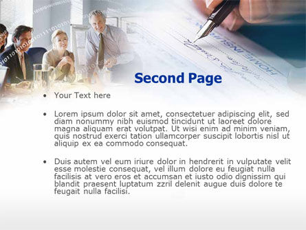 Contract Signing PowerPoint Template, Slide 2, 00551, Business Concepts — PoweredTemplate.com