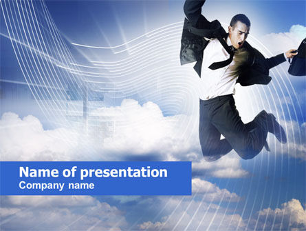 企业成功的工人PowerPoint模板, 免费 PowerPoint模板, 00555, 商业概念 — PoweredTemplate.com