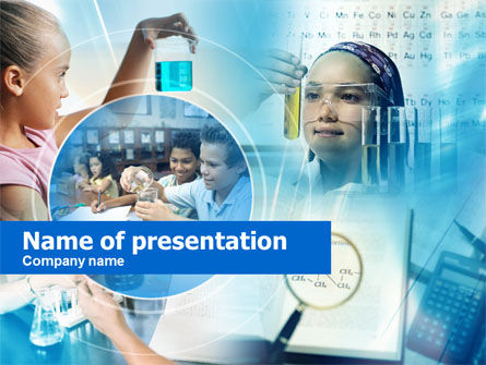 Young Chemists Free PowerPoint Template, Free PowerPoint Template, 00562, Education & Training — PoweredTemplate.com