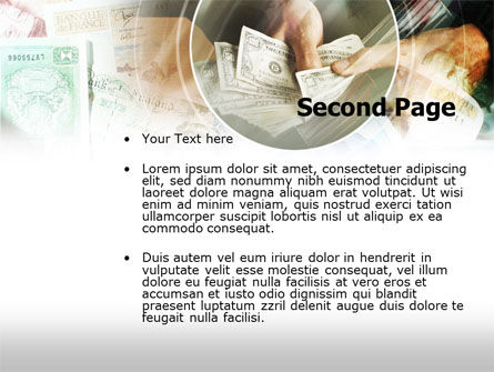 Payments In Cash PowerPoint Template, Slide 2, 00576, Financial/Accounting — PoweredTemplate.com