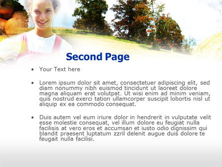 Templat PowerPoint Putri Petani, Slide 2, 00585, Pertanian — PoweredTemplate.com