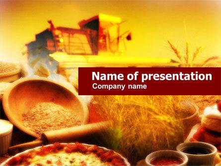 Harvest Days PowerPoint Template, 00588, Agriculture — PoweredTemplate.com