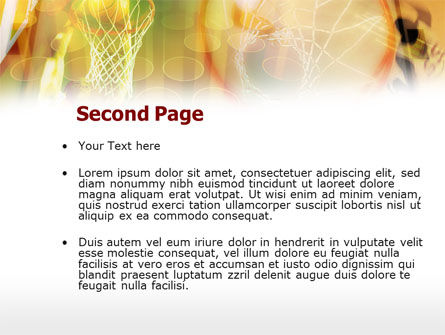 Modèle PowerPoint de basketball dunk, Diapositive 2, 00596, Sport — PoweredTemplate.com