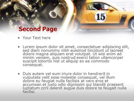 Modello PowerPoint - Corse automobilistiche muscolare, Slide 2, 00609, Macchine e Trasporti — PoweredTemplate.com