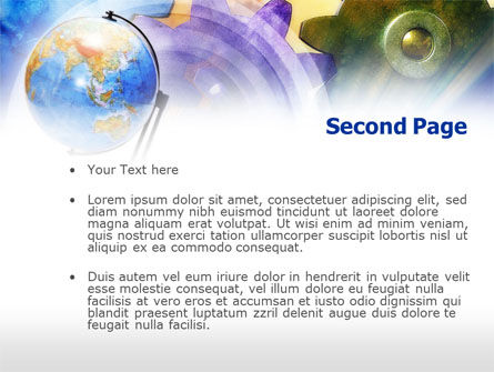 Templat PowerPoint Roda Gigi Global, Slide 2, 00616, Abstrak/Tekstur — PoweredTemplate.com