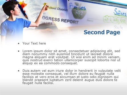 Modello PowerPoint - I progressi nella scuola, Slide 2, 00626, Education & Training — PoweredTemplate.com
