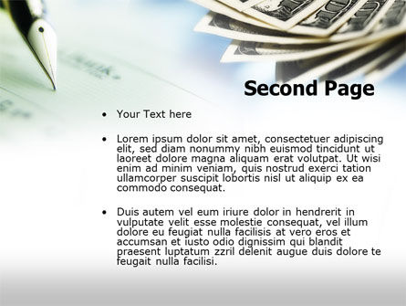 Signing of Check PowerPoint Template, Slide 2, 00634, Financial/Accounting — PoweredTemplate.com