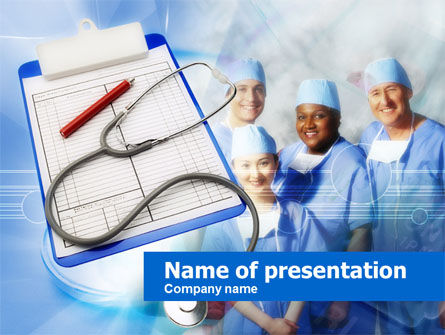 手术团队PowerPoint模板, 免费 PowerPoint模板, 00641, 医药 — PoweredTemplate.com