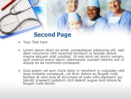 Chirurgisches team PowerPoint Vorlage, Folie 2, 00641, Medizin — PoweredTemplate.com