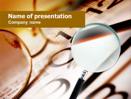 Glasses PowerPoint Template, Free PowerPoint Template, 00650, Business — PoweredTemplate.com