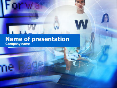 Web Services PowerPoint Template, Free PowerPoint Template, 00651, Technology and Science — PoweredTemplate.com