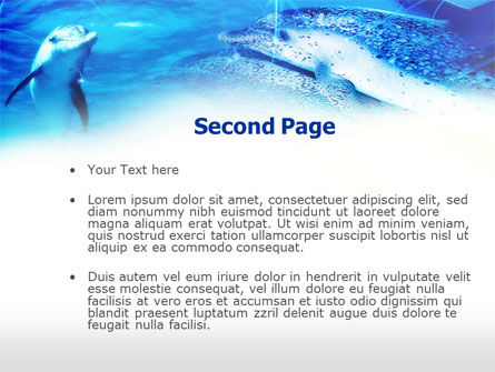 Dolphins Under The Sea PowerPoint Template, Slide 2, 00674, Nature & Environment — PoweredTemplate.com