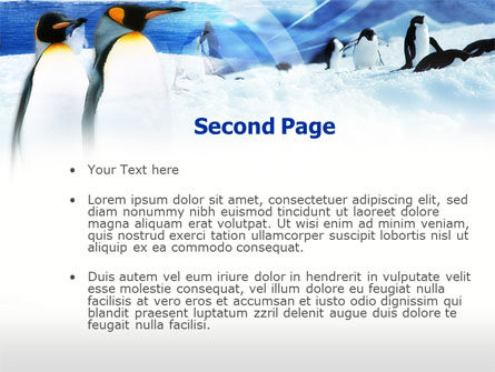 Penguin Couple PowerPoint Template, Slide 2, 00675, Animals and Pets — PoweredTemplate.com