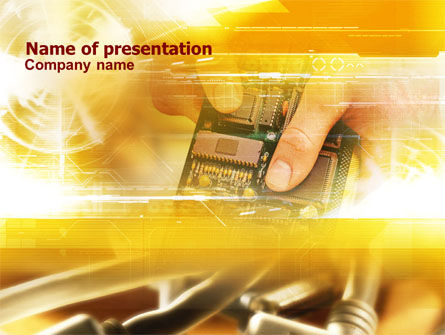 Computer Circuit PowerPoint Template, Free PowerPoint Template, 00706, Technology and Science — PoweredTemplate.com