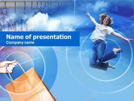 Het Gelukkige Winkelen PowerPoint Template, Gratis PowerPoint-sjabloon, 00717, Carrière/Industrie — PoweredTemplate.com