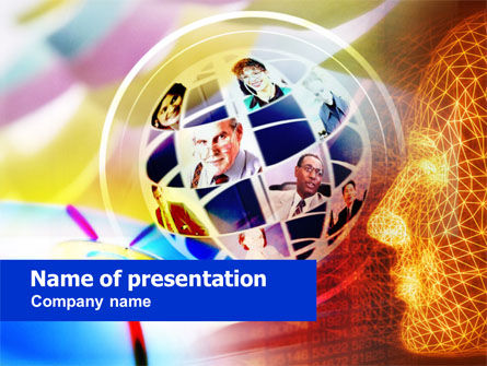 Modello PowerPoint - Stile di affari di pensiero, Gratis Modello PowerPoint, 00719, Lavoro — PoweredTemplate.com