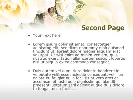 Modèle PowerPoint de bouquet de mariage de roses de thé, Diapositive 2, 00730, Fêtes / Grandes occasions — PoweredTemplate.com