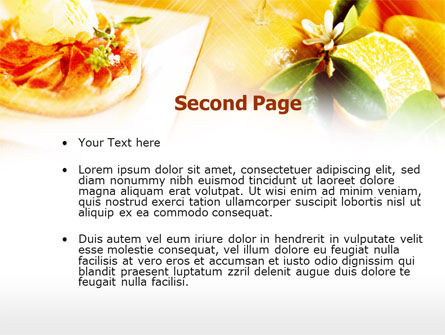 Modèle PowerPoint de orange clair, Diapositive 2, 00735, Food & Beverage — PoweredTemplate.com