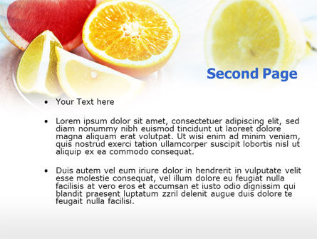 Citrus Segments PowerPoint Template, Slide 2, 00742, Food & Beverage — PoweredTemplate.com