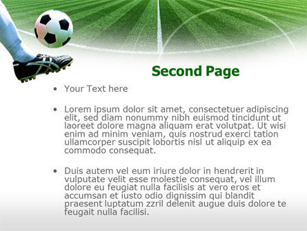 Templat PowerPoint Lapangan Sepak Bola, Slide 2, 00753, Olahraga — PoweredTemplate.com