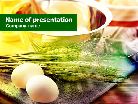 卵と穀物 - PowerPointテンプレート, 無料 PowerPointテンプレート, 00764, Food & Beverage — PoweredTemplate.com