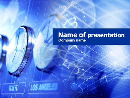 Tijdzones PowerPoint Template, Gratis PowerPoint-sjabloon, 00770, Bedrijf — PoweredTemplate.com