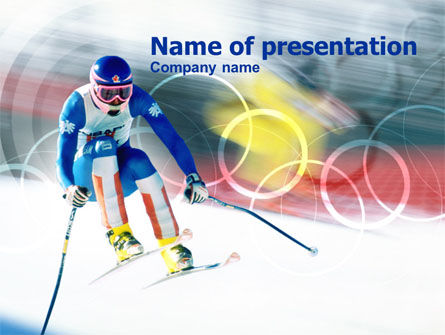 Olympische Winterspelen PowerPoint Template, Gratis PowerPoint-sjabloon, 00776, Sport — PoweredTemplate.com