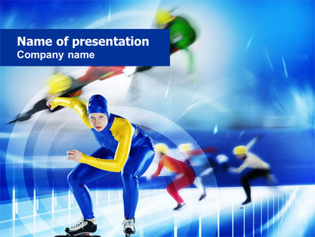 Race Skating Track PowerPoint Template, Free PowerPoint Template, 00780, Sports — PoweredTemplate.com