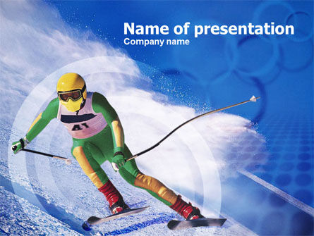 Skifahrer PowerPoint Vorlage, Kostenlos PowerPoint-Vorlage, 00785, Sport — PoweredTemplate.com