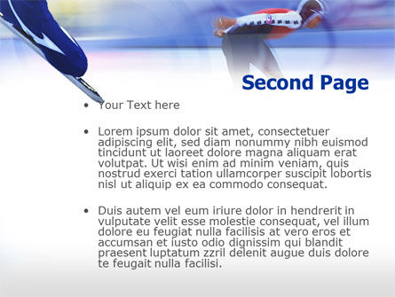 Speed Skating Competition PowerPoint Template, Slide 2, 00788, Sports — PoweredTemplate.com