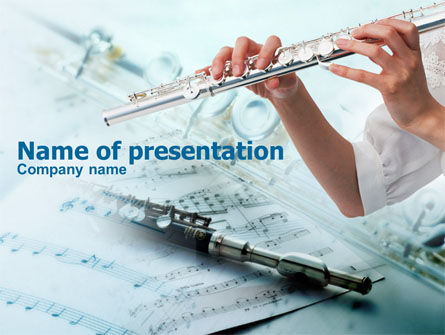 Flute PowerPoint Template, Free PowerPoint Template, 00793, Art & Entertainment — PoweredTemplate.com