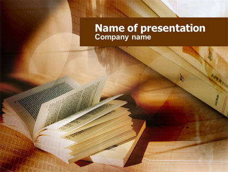 Offenes buch PowerPoint Vorlage, Kostenlos PowerPoint-Vorlage, 00802, Education & Training — PoweredTemplate.com